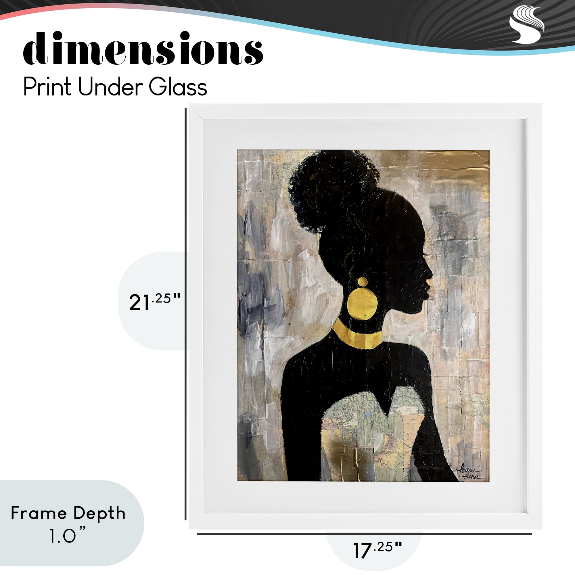 Stupell Industries Elegant Fashion Silhouette White Framed Print Under Glass, design by Lauren Luna