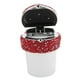 thumbnail image 1 of Car Ashtray DiamondStudded Smokeless Container with LED Light Indicator Multifunctional Universal(Red ), 1 of 5