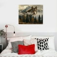 thumbnail image 5 of Nawypu  Wolf Canvas Print Wall Art Wild Animal Painting Picture Stretched and Framed for Living Room Bedroom Bathroom (small), 5 of 5