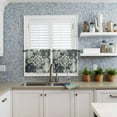 thumbnail image 6 of Green Boho Kitchen Curtains and Valances Set, Rod Pocket Curtains Tier Farmhouse Window Curtains 24 Inch Length, Shabby Ombre Retro Chic Flowers Texture 3 Piece Kitchen Curtains Set, 6 of 6