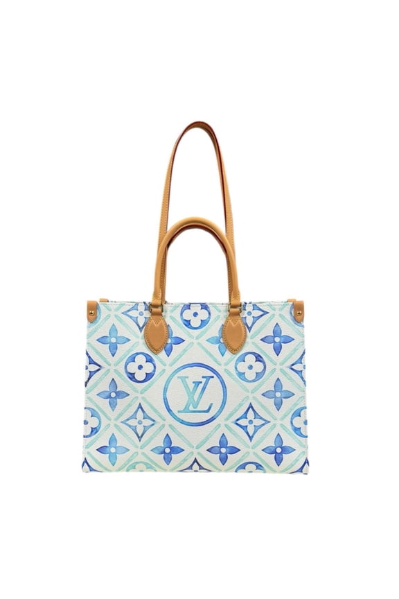 Pre-Owned Louis Vuitton On the Go MM LV Monogram Tile Shoulder Bag,... (Good)