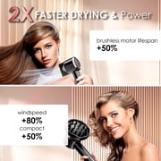 NICEBAY by SKIMI Hair Dryer, Ionic Blow Dryer 110,000 RPM High-Speed Brushless Motor, Travel Mini Hair Dryer For Women, Small Hair Dryer Diffuser