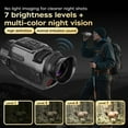 thumbnail image 4 of tzyudk Digital Night Vision Monocular with 4K Video 64MP Photo 28X Zoom Infrared Night Vision Goggles for Hunting Hiking Camping Wildlife Observation Rechargeable Night Vision Device Plastic Black, 4 of 6