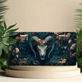 thumbnail image 6 of 1 Pcs 2D Flat License Plate Covers & Frames, Ram Skull with Flowers For Decorative Front, Waterproof For Decoration Aluminum License Plate Covers & Frames Cover For Men Women, 12" X 6", 6 of 7