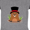 thumbnail image 3 of Inktastic Groundhog Day with Groundhog in Top Hat Boys or Girls Baby Bodysuit, 3 of 4