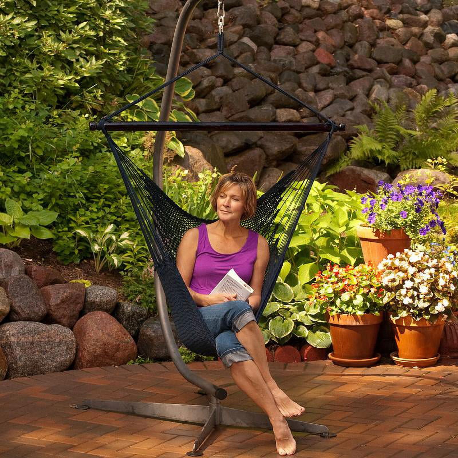 Algoma Hammock Chair with Hanging Hardware, Navy