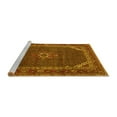 thumbnail image 2 of Ahgly Company Machine Washable Indoor Square Persian Yellow Traditional Area Rugs, 6' Square, 2 of 4