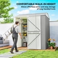 thumbnail image 4 of Outsunny Remise de Rangement Extérieure 7 Pieds x 6 Pieds de Hauteur, Remise Imperméable, Gris Argenté, 4 of 10
