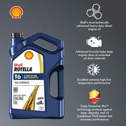 (5 pack) Shell Rotella T6 Full Synthetic 15W-40 Diesel Engine Oil, 1 Gallon