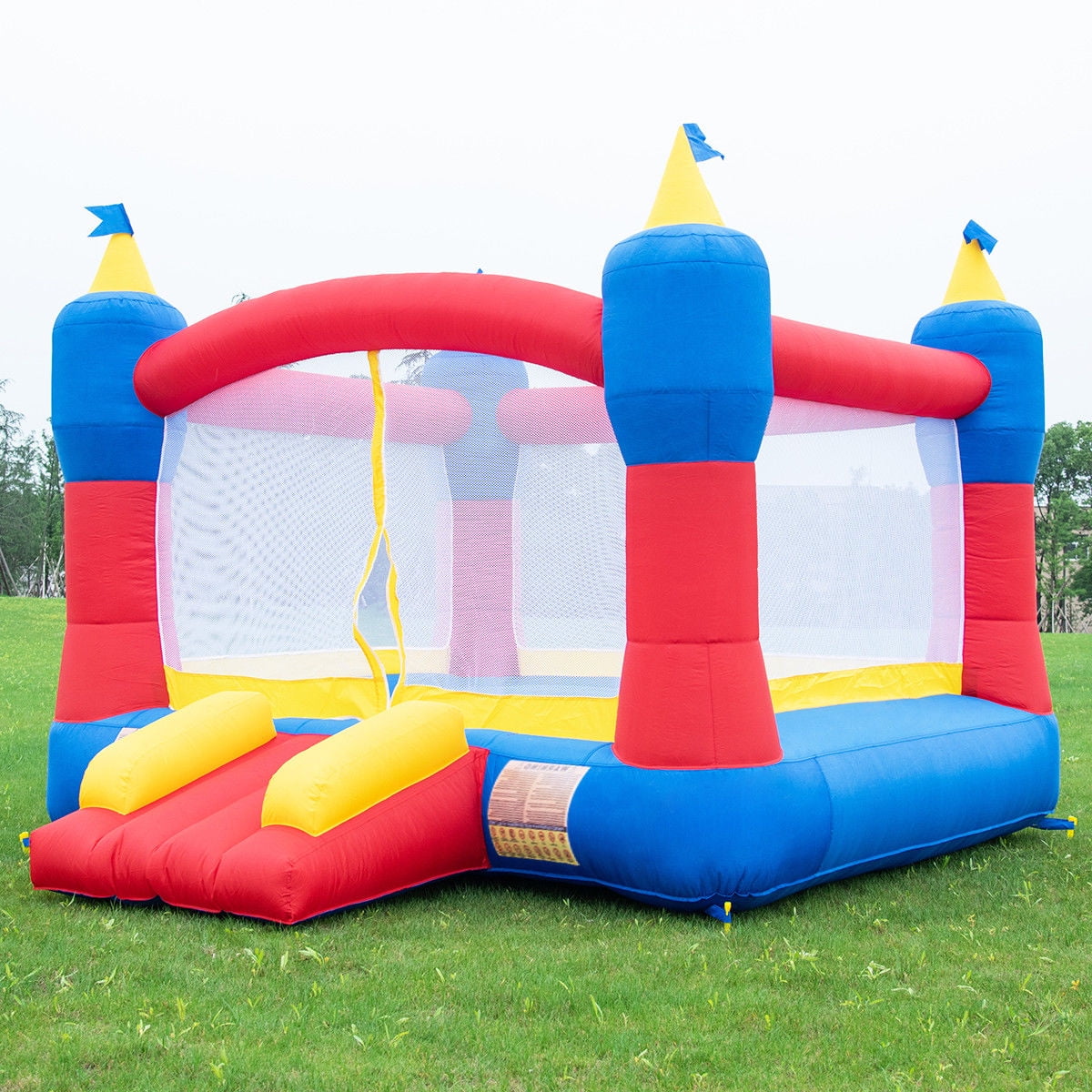 Costway Bounce House Magic Castle Inflatable Bouncer Kids Jumper Slide without Blower Walmart