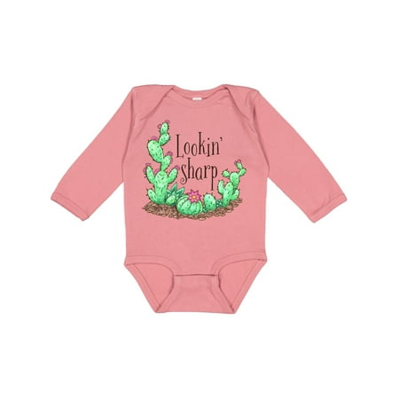 

Inktastic Lookin Sharp Cacti and Succulents Gift Baby Boy or Baby Girl Long Sleeve Bodysuit