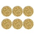 thumbnail image 2 of Disketp Glitter Gold Funny Coasters,6 Pcs Leather Coasters With Holder, Perfect Housewarming Hostess Gifts,Protect Furniture From Water Marks Scratch And Damage, 2 of 9