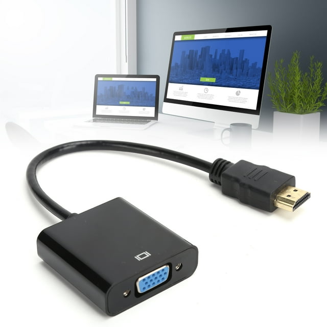 Adaptateur d'Interface Multimédia HD VGA vers Interface Multimédia HD avec Audio 1080p Plug and Play Anti-Interférence pour Chromebook xb o x PC