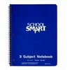 School Smart 086766 Sulphite 3-Hole Punched Non-Perforated Spiralbound Notebook - 1 Subject, 5-1 & 2 x 4 In, 15 Lb, 0.34 In, Wide Ruling, 200 Sheets, White