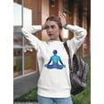 thumbnail image 2 of Lotus Yoga Pose Sweatshirt Women -Image by Shutterstock, Female Small, 2 of 4