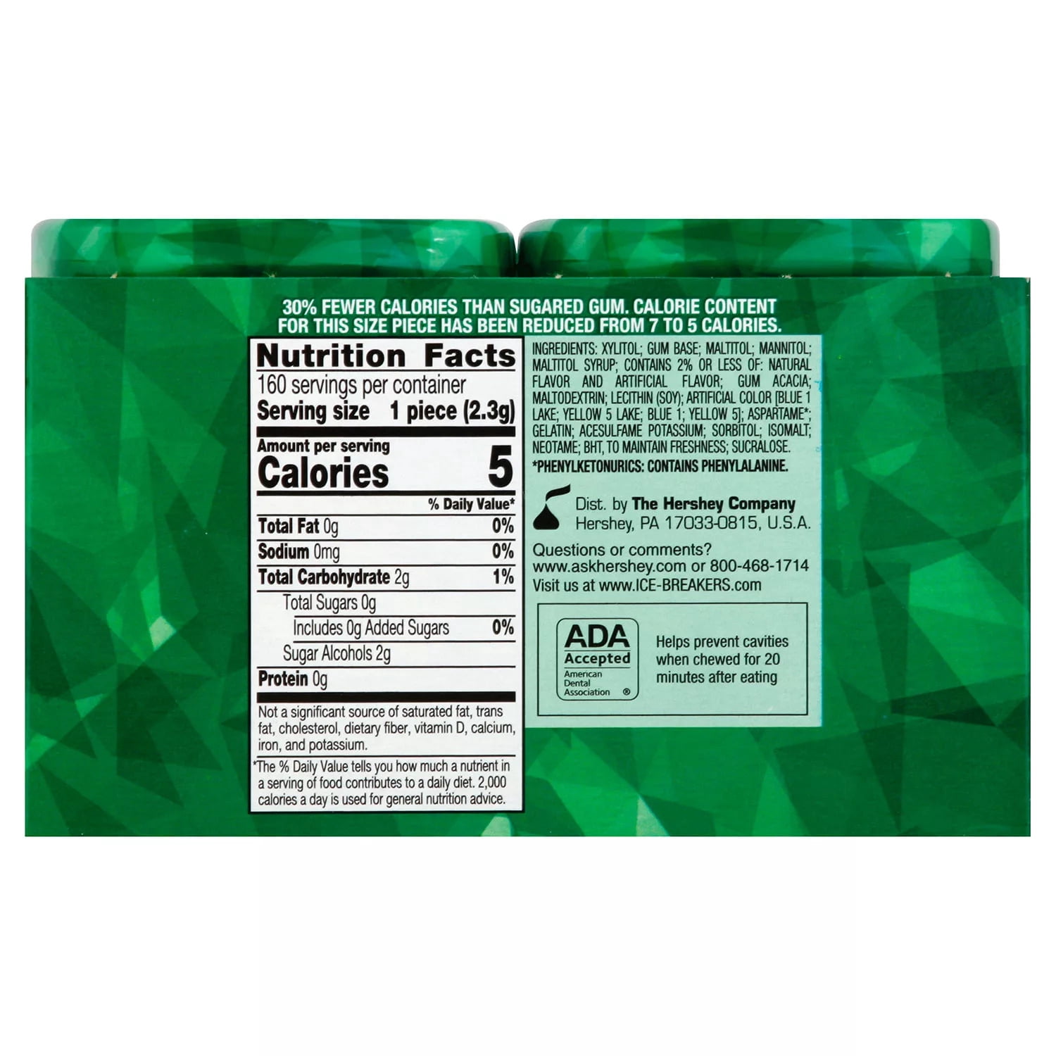 Ice Breakers Ice Cubes Sugar Free Gum, Spearmint (40 ct., 4 pks.)