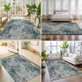 thumbnail image 5 of Green Grey Rectangle Rug 9'x12' Abstract Modern Boho Mottled Vintage Washable Area Rugs for Living Room Bedroom Entryway Non Slip&nbsp; Entrance Door Mat Indoor Floor Carpet, 5 of 9