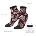 thumbnail image 4 of Uemuo Snake And Rose Printed Crew Socks, Moisture-Wicking Socks, Athletic Socks for Men Breathable Cushion Socks Casual Sport Socks for Running Traveling, 4 of 6