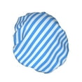 thumbnail image 2 of YFYANG Women's Double Waterproof Shower Cap, Classic Blue Stripes Reusable Hair Cap for All Hair Styles and Head Sizes, 2 of 9