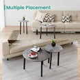 thumbnail image 5 of Coffee Table Nesting Grey Set of 2, Round Coffee Table 23.6", Side Tables for Living Room Bedroom Balcony Yard, 5 of 7