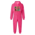 thumbnail image 3 of Gelikeya Boys Girls Christmas Onesies Pajamas Fuzzy Jumpsuit Kids Toddler Long Sleeve Jumpsuit Thermal Winter Outfits (Playwear & Hot Pink & 11-12 Years), 3 of 5