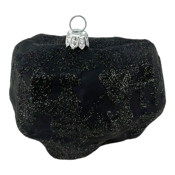 Lump of Coal Ball Ornament Polish Glass High Design Collection by Thomas Glenn
