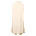 thumbnail image 4 of Made by Olivia Women's [Made in USA] Open Front Draped Waterfall Sleeveless Shawl Cardigan Vest (S-3XL) Ivory 1XL, 4 of 4