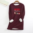 thumbnail image 1 of Birdeem Hauts de Noël pour Femmes Col Rond Épais en Peluche Manches Longues, 1 of 1