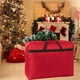 thumbnail image 1 of Fiudx Bolsa de Almacenamiento para Vacaciones, Gran Capacidad de 100 L, Cierre de Cremallera Resistente, Versátil para Ropa, Ropa de Cama, Árbol de Navidad, Mudanzas y Viajes. Color Rojo, Tamaño 70 X, 1 of 6