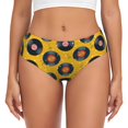 thumbnail image 1 of Fotbe Retro Vinyl Records Calzones Estampados para Mujer – Ropa Interior de Algodón, Cómoda, Suave y Elástica-3X-Large, 1 of 6