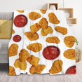 thumbnail image 3 of Blanket Food Blanket For Adults, Chicken Nuggets Gifts Soft Fluffy Blanket For, 3 of 7