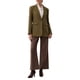 thumbnail image 2 of Blazers de una botonera INSPIRE CHIC para mujer, chaquetas de traje de oficina de manga larga de moda 2025, 2XL, marrón, 2 of 5