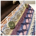 thumbnail image 5 of Nvzi Bolso de hombro tejido, bolso de mano tejido y bolso de cosméticos, bolsos de mano tejidos elegantes para playa de verano 7.08 * 2.36 * 5.51 pulgadas - Estilo C, 5 of 5