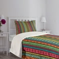 thumbnail image 5 of Ambesonne Hippie Quilted Bedspread Set 2 Pcs, Native Borders, Twin Size, Multicolor, 5 of 6