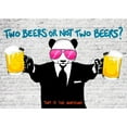 thumbnail image 3 of Masterfunk Collective 24x18 Black Modern Framed Museum Art Print Titled - Two Beers or Not Two Beers, 3 of 5