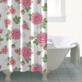thumbnail image 4 of Pioneer Flower Floral Print Pattern Shower Curtain 36"x72", Bathroom Decorative Shower Curtain Set with 12 Hooks, Waterproof Washable, 4 of 6
