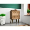 thumbnail image 2 of Manhattan Comfort Liberty Mid-Century Modern Nightstand 2.0 with 2 Full Extension Drawers in Rustic Brown and 3D Brown Prints, 2 of 3