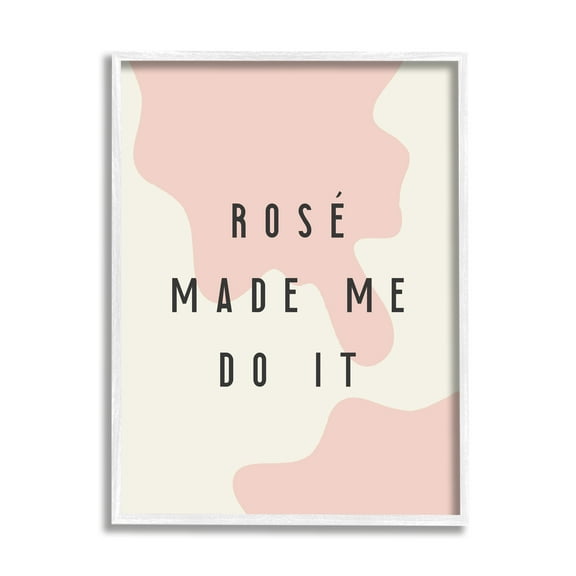 Stupell Industries Rose Made Me Do It Wine Pink Pattern, 16 x 20, Design by Daphne Polselli
