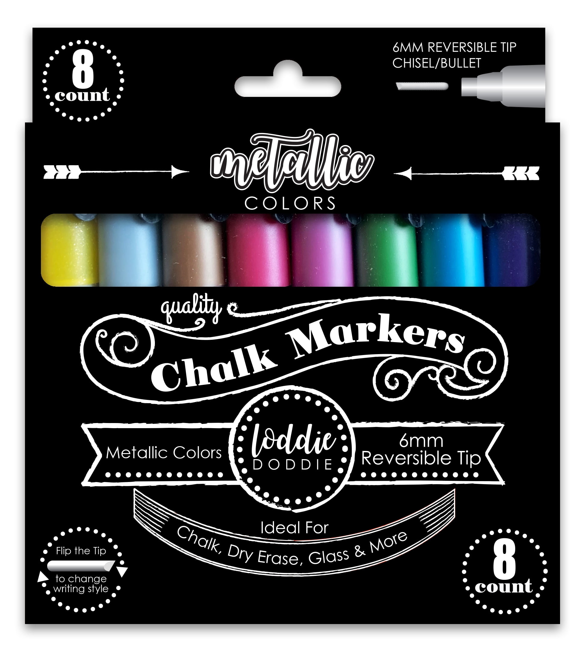 8ct Liquid Chalk Markers- Metallic Colors by Loddie Doddie