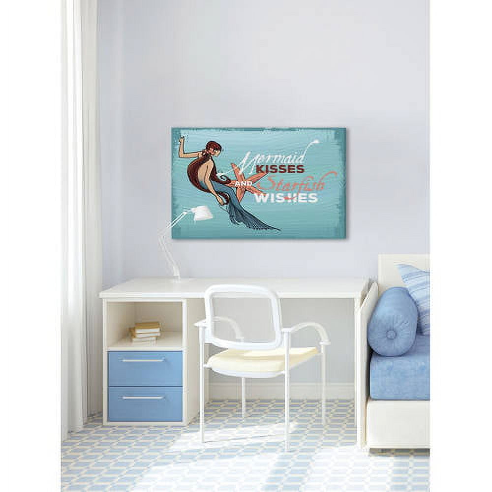 "Mermaid Kisses" Painting Print on Wrapped Canvas