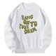 thumbnail image 2 of Sudadera con capucha para hombre y mujer, sudadera con cuello redondo, Tops Y2K, sudadera informal de manga larga con cuello redondo para uso diario , blanco, M Yinane Sudaderas con cuello redondo, 2 of 8