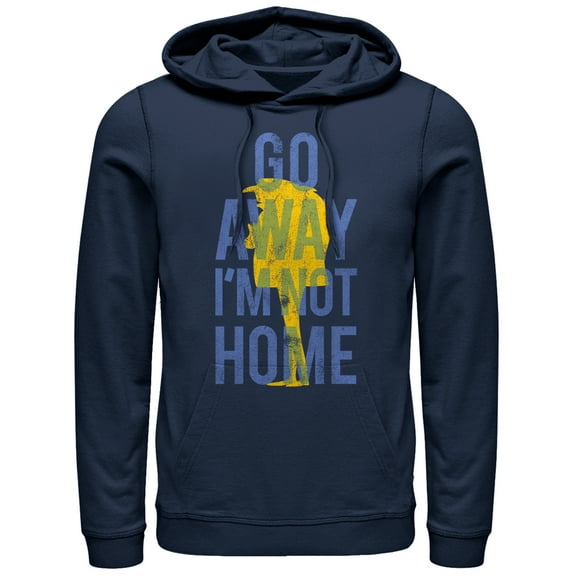 Men's Despicable Me Gru Go Away Pull Over Hoodie Navy Blue 2X Large
