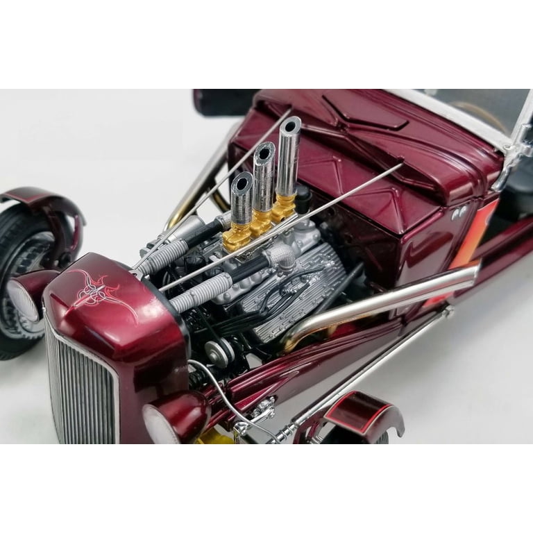 1934 Hot Rod Roadster, Brandywine Red Metallic with Flames - GMP