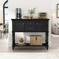 thumbnail image 2 of GloryStar Retro Entryway Console, Narrow Sofa Table with Two Drawers and Open Shelf for Foyer or Lounge, 2 of 5