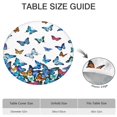thumbnail image 6 of White Butterfly Colorful Pattern Round Fitted Tablecloth with Elastic Edge,Dining Table Cover Waterproof,Outdoor Round Tablecloth for Camping,Dining,Indoor and Outdoor, 6 of 7