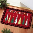 thumbnail image 4 of Christmas Doormat, Non-Slip Absorbent Kitchen Rug, Holiday Patterned Floor Mat for Entry Door Indoor Use Home Decor(Red), 4 of 4