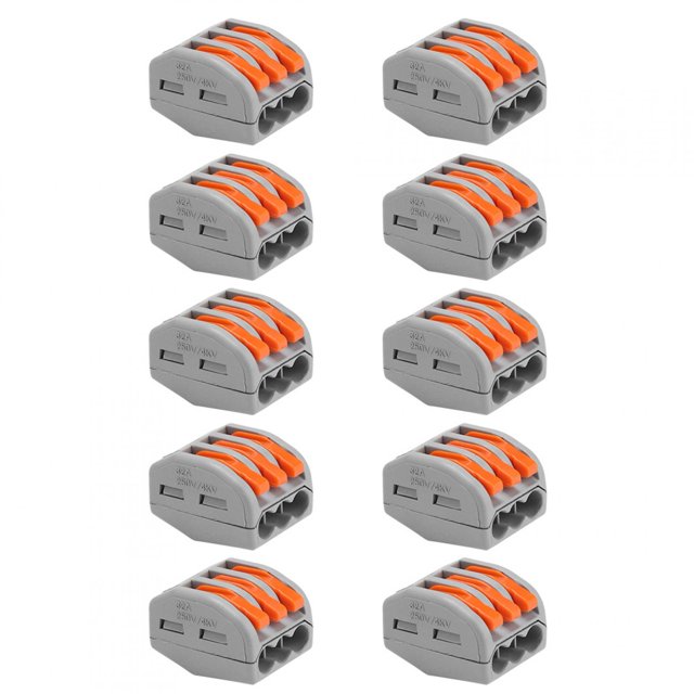 Terminal Block Easy to Operate Insulated Wire Block Terminal Connector Safe 10Pcs for Auto Marine ANGGREK Otros