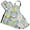 Cartoon Bear Holding Lemon, variant on Avocado and Daisy 5 Pcs Kitchen Set Heat Resistant Oven Mitts and Non-Slip Pot Holders with Adjustable Cooking Apron