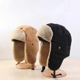 thumbnail image 4 of Gorros de invierno para hombre y mujer, cálidos, con orejeras, gorro ruso unisex con orejeras, resistentes al viento, para ciclismo, esquí y nieve., 4 of 4