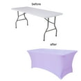 thumbnail image 3 of Ludlz Solid Color Close-fitted Elastic Tablecloth Breathable Thin Anti-stain Cocktail Party Table Cover Party Supplies, 3 of 8
